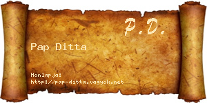 Pap Ditta névjegykártya